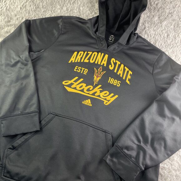 Arizona State Sun Devils Sweatshirt Mens Large Black Hoodie ASU Hockey Pullover - Picture 1 of 9